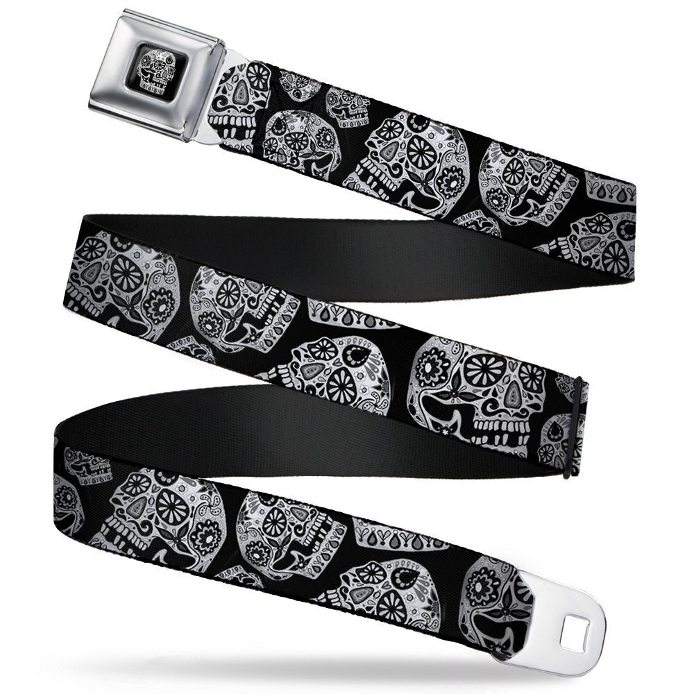 6462 unisex adult Buckle-down Seatbelt Thaneeya Sugar Skulls Wty005 Belt